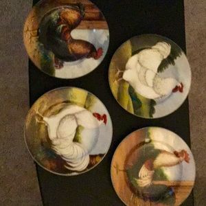 David Carter Brown “On The Farm”  Rooster Salad Plates